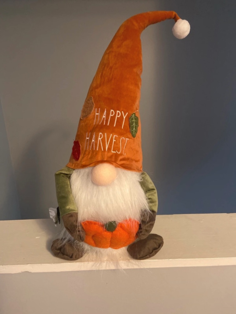 Rae Dunn Autumn Gnome with Orange Hat and White Beard